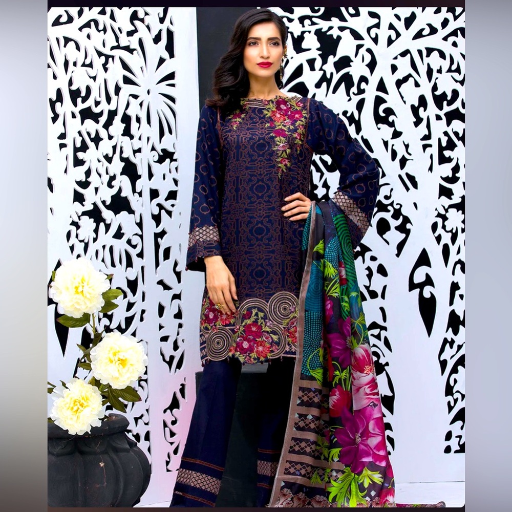 Jazmin by Baroque Lawn Festive Edition luxury salwar kamiz free size:unsititched
